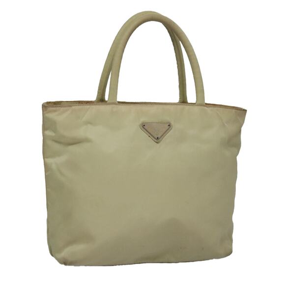 PRADA Hand Bag Nylon Beige - Picture 1 of 12